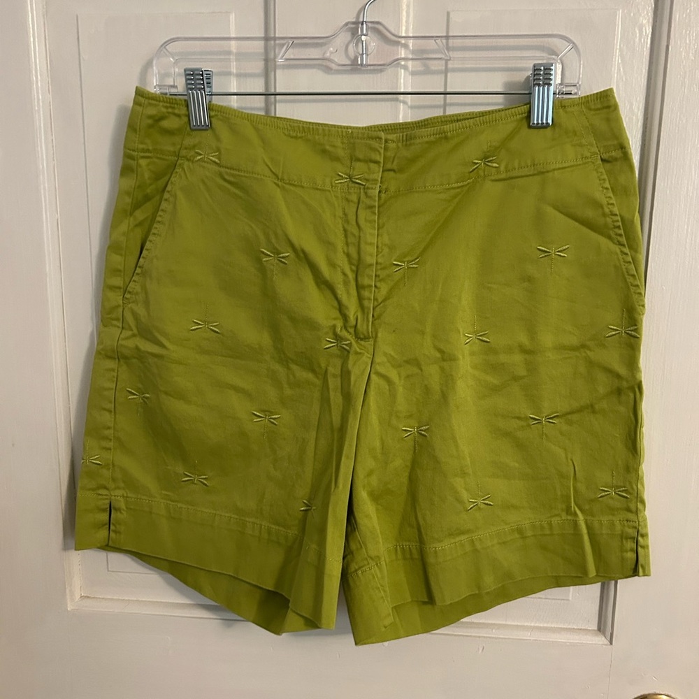 Green dragonfly embroidered shorts from Talbots. Worn only a few times. Sz 10